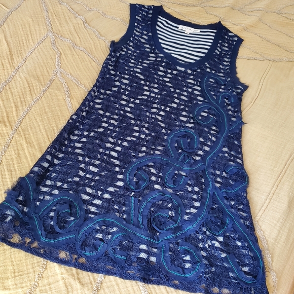 Anthropologie Meadow Rue Lace Overlay Tank - Picture 4 of 12